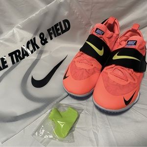 Mens Size 10 Bright Mango Nike Zoom Pole Vault Elite Track & Field Shoes NEW